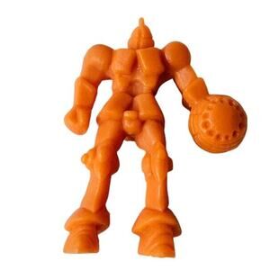 Vintage Rigo Plastic Robot Figures Retro Orange Mini‎ Futuristic Space Toy